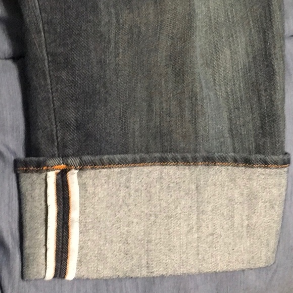 Rock & Republic Double R Embroidered Jeans Womens Size 6 28 capri stitch cuff - Picture 11 of 16